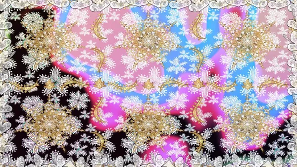 Arkaplan, kumaş, altın duvar kağıdı. Raster altın pürüzsüz desen. Tarafsız ve bej renklerde altın desenli altın elementler. Düz elle çizilmiş vintage koleksiyonu.