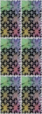 Kına dövmeli süs çiçekleri, altın çıkartmalar, mehndi ve yoga tasarımı, kartlar ve parmak izleri. Gri ve nötr renklerde desen. Raster altın mehndi kusursuz desen.