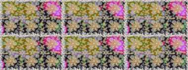 Raster illüstrasyonu. Süslü dekorasyon. Damask altın soyut çiçek gri ve nötr renklerde pürüzsüz desen.