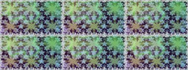 Altın antika ortaçağ dekoratifi, yaprakları ve yeşil renklerde altın desenli süslemeleri olan pürüzsüz bir şablon. Kusursuz kraliyet lüksü, altın barok kumaş rengi..