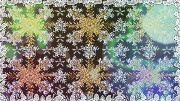 Gri ve nötr renklerde altın desenli altın elementler. Gri ve nötr renklerde ve altın elementlerle kusursuz klasik desen. Noel, kar tanesi, yeni yıl.