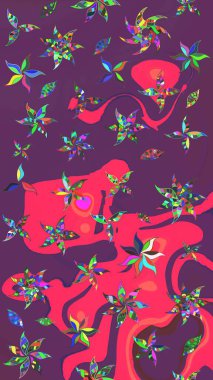 Düzenlenebilir. Mor çizim deseni suluboya şeklinde pembe çiçekler, tasarım unsurları. Düğün davetiyeleri için çiçek deseni, tebrik kartları, hatıra defteri, baskı, hediye paketi, imalat.