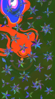 Küçük bir çiçekte eskiz deseni. Hoş bir çiçek geçmişi var. Güzel kumaş deseni. Raster illüstrasyonu.