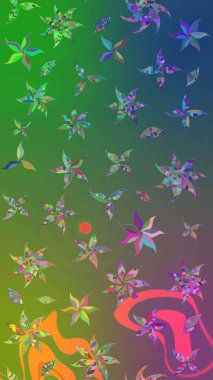 Çiçek çelengi. Kıvırcık, parlak örgü. Desen, çizim, çiçek sınırı. Güzel, parlak, pürüzsüz kumaş, tuval. Raster illüstrasyonu. Klasik eski arkaplan.