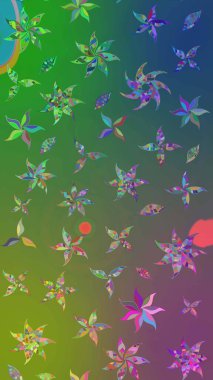 Raster illüstrasyonu. Tekstil veya kitap kapakları, imalat, duvar kağıtları, baskı, hediye paketi ve yapıştırma kitabı için çiçek eskizi geçmişi. Küçük ölçekli çiçeklerdeki basit sevimli desen.