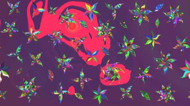 Çiçekli yaz çiçekleri. Küçük çiçekte güzel bir desen. Küçük renkli çiçekler. Motley illüstrasyonu. Moda baskıları için zarif bir şablon. Çizim.