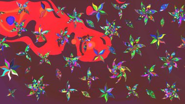 Ev dekoru. Fantezi çiçekli eskiz deseni, doğal duvar kağıdı, çiçek desenli kıvrım çizimi. Paisley el çizimi elementler.