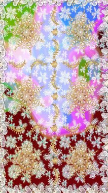 Geleneksel oryantasyon süsü. Tarafsız ve bej renklerde altın elementlerle kusursuz desen. Kusursuz klasik raster altın desenli. Raster illüstrasyonu. Klasik vintage arkaplan.