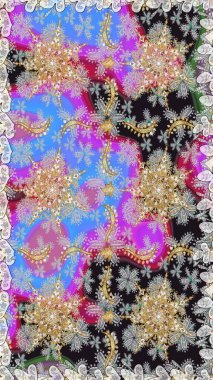 Geleneksel oryantasyon süsü. Kusursuz klasik raster grisi, nötr ve altın desenli. Klasik vintage arkaplan.