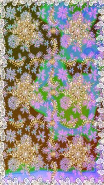 Duvar kâğıdı barok, İspanyol kumaşı. Kusursuz çiçek deseni. Kusursuz raster arka plan. Tarafsız ve kahverengi renkler üzerinde grafiksel modern kusursuz desen.