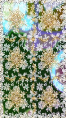 Kusursuz altın desen. Tarafsız ve gri renklerde altın elementlerle kusursuz desen. Raster doğulu süsü.