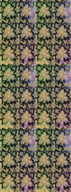 Damask altın soyut çiçek gri ve nötr renklerde pürüzsüz desen. Raster illüstrasyonu. Süsleme.