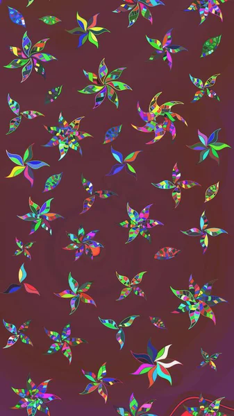 Karalama çiçeği. Renkli Bahar Teması eskiz kalıbı. Güzel kumaş deseni. Zentangle soyut çiçekleri. Düz Çiçek Elementleri Tasarımı. Raster illüstrasyonu.