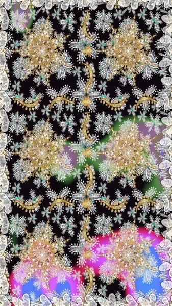 Kusursuz kıvırcık saçlar. Doğulu stili, altın elementli gri ve siyah renkli altın desenli arabesk yapar. Raster altın desen.