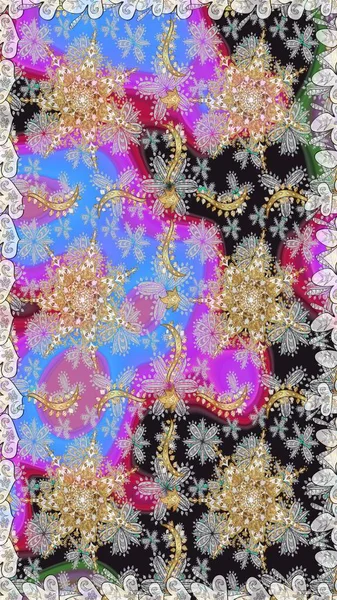 Geleneksel oryantasyon süsü. Kusursuz klasik raster grisi, nötr ve altın desenli. Klasik vintage arkaplan.