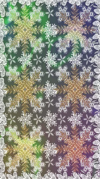 Kusursuz altın desenli bukleler. Doğu tarzı arabesk. Raster illüstrasyonu. Altın elementli gri ve nötr renkler. Raster altın desen.