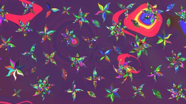 Mor ve mor renkte manzaralı çiçek deseni. Üst manzara, yumuşak stil. Sevgililer günü ve tebrik kartı konsepti için şık bir davetiye. Çiçek kompozisyonu, el boyası, hassas şablon..