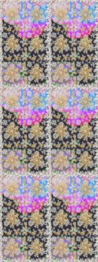 Geleneksel klasik altın desen. Gri ve nötr renklerde altın desenler ve altın elementler. Barok tarzında kusursuz bir doğulu süsü. Raster doğulu süsü.