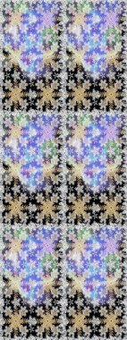 Raster geleneksel oryantasyon süsü. Kusursuz klasik altın desen. Altın desenli gri ve nötr renkler ve altın elementler.