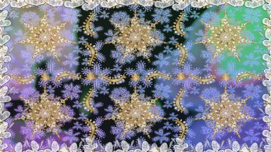 Gri ve nötr renklerde Raster altın deseni. Altın kar taneleri basit, pürüzsüz desen. Soyut duvar kâğıdı, ambalaj dekorasyonu. Kışın sembolü, Mutlu Noel tatili, Mutlu yıllar 2019.