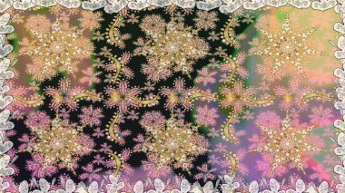 Raster oryantal süs. Bej ve gri renklerdeki altın desenli altın elementler. Kusursuz altın desen.