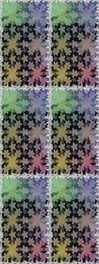 Kına dövmeli süs çiçekleri, altın çıkartmalar, mehndi ve yoga tasarımı, kartlar ve parmak izleri. Gri ve nötr renklerde desen. Raster altın mehndi kusursuz desen.