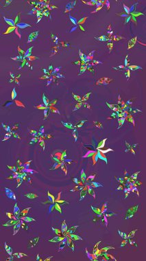 Çiçek desenli eskiz. Gömlek baskısı için çiçek boyası. Mor ve mor renkte çiçekler.