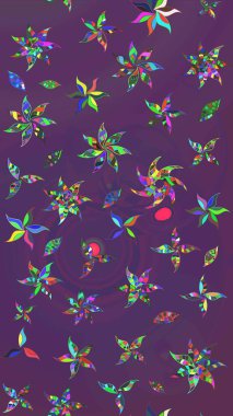 Organik motif arka planı. Çizim kalıbı. Ultraviyole kumaş deseni. Raster illüstrasyonu.