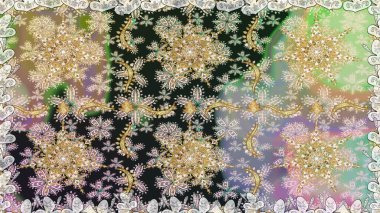 Kusursuz altın desenli bukleler. Doğu tarzı arabesk tarzında altın elementler. Tarafsız ve gri renklerde kusursuz desen. Raster altın pürüzsüz desen.