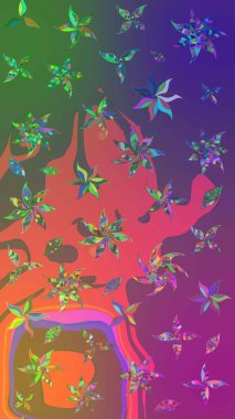 Moda baskısı. Dekorasyon ve tasarım için güzel bir desen. Suluboya çizim kalıbı. Eski model. Çiçeğin suluboya çizimlerinin zarif deseni.