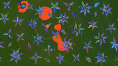 Çiçekli tebrik kartı. Suluboya çiçek buketi. Çiçek arkaplan. Doğum günü kartı ya da düğün davetiyesi. Raster illüstrasyonu. Yeşil ve mavi renklerde.