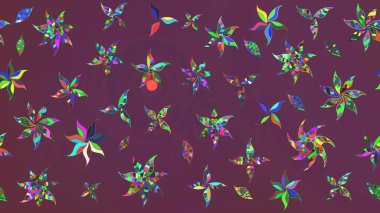 Gömlek, arka plan modelini çiz. Tropik çiçekler. Kahverengi ve mor renkte çiçekler.