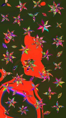 Sınır Kızılderili çiçekli paisley patten. Taslak süsleme izi. Raster Henna tarzı. Etnik Mandala havlusu. Tebrik kartı arkaplanı, boyama kitabı, arkaplan, tekstil için kullanılabilir.