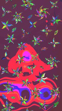 Küçük kahverengi ve pembe renkte oldukça eski bir besin torbası deseni, çiçekler. Millefleur 'lar. Tekstil, kumaş, kapaklar, duvar kağıtları, baskı, paket, koleksiyon defteri, örgü, dekupaj için çiçek arkaplanı..