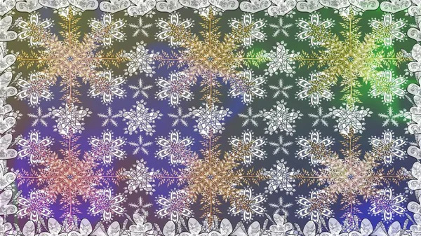 Gri ve nötr renklerde altın desenler ve altın elementler. Düz elle çizilmiş klasik koleksiyon. Raster altın pürüzsüz desen. Arkaplan, kumaş, altın duvar kağıdı.