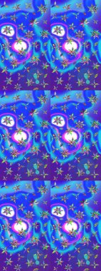 Düz Çiçek Elementleri Tasarımı. Modaya uygun kumaş deseni. Sevimli çiçek raster deseni. Renkli Yaz Teması çizim şablonu.