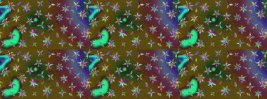 El çizimi Raster çizimi. Çizim çiçek deseni duvar kağıdı, web sitesi arka planı, ambalaj kağıdı, davetiye, broşür, afiş veya web sitesi için kullanılabilir. Karalama elementleri.