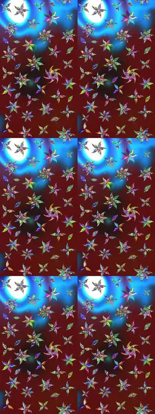 Kırmızı ve kahverengi renkte çiçekler. Küçük çiçekte sevimli çiçek deseni var..