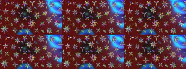 Renkli Bahar Teması eskiz kalıbı. Raster. Düz Çiçek Elementleri Tasarımı.