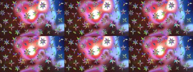 Raster suluboya çiçek deseni, narin çiçekler, kahverengi ve mavi çiçekler, tebrik kartı şablonu. Raster Güzel kumaş deseni.