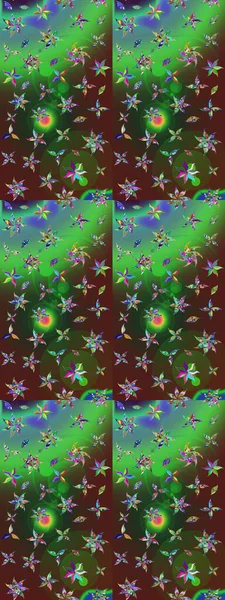 Güzel çiçek deseni. Düz Çiçek Elementleri Tasarımı. Yeşil ve kahverengi renkli çiçekler. Renkli Bahar Teması çizim şablonu.