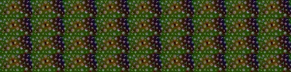 Çiçekli çizim şekli. Yeşil ve kahverengi renkli çiçekler. Renkli Bahar Teması eskiz kalıbı. Düz Çiçek Elementleri Tasarımı.