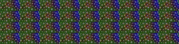 Yeşil ve mavi renkte manzaralı çiçek deseni. Çiçek kompozisyonu, el boyası, hassas şablon. Üst manzara, yumuşak stil. Sevgililer günü ve tebrik kartı konsepti için şık bir davet.