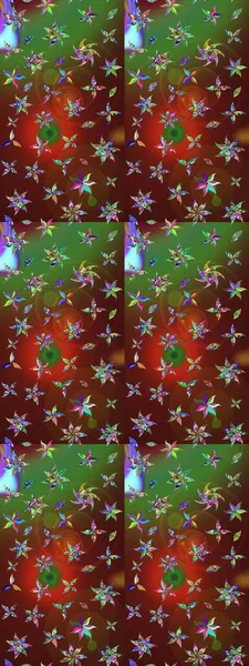 Karalama çiçekleri çizim kalıbı. Raster deseni. Sanat esinlenir, yeşillendirir, çiçek açar ve arka plan bırakır. Kahverengi ve yeşil el çizimi desen.