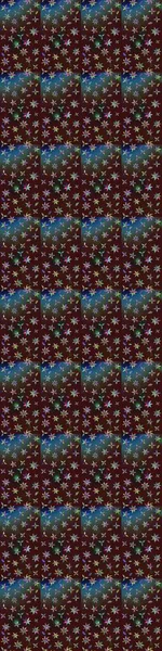 Anti-stres için soyut örnek sayfası. Raster illüstrasyonu. Kahverengi ve mavi renklerde.