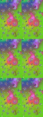 Küçük çaplı çiçeklerdeki basit şirin desenler. Tekstil veya kitap kapakları, imalat, duvar kağıtları, baskı, hediye paketi ve yapıştırma kitabı için çiçek eskizi geçmişi. Raster illüstrasyonu.