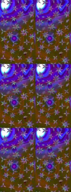 El yapımı çiçek ve bitki koleksiyonu. Raster illüstrasyonu. Eskiz tarzı kahverengi ve mor renklerde. Şirin karalamalı çiçek desenli çizim. Raster illüstrasyonu.