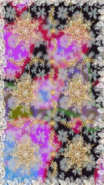 Gri ve nötr renklerde desen. Raster Golden Mehndi kusursuz desen. Kına dövmeli süs çiçekleri, altın çıkartmalar, mehndi ve yoga tasarımı, kartlar ve parmak izleri..