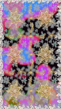 Damasko sorunsuz yinelenen arka plan. Altın çiçek süsleme Barok tarzı. Altın arka plan doku duvar kağıdı. Altın öğesi gri ve nötr renkler.