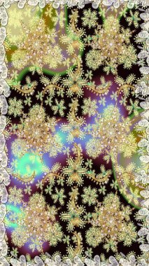 Damask pürüzsüz süsü. Nötr ve bej renkler üzerinde klasik oryantal desen. Geleneksel raster ve altın desen.